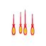Phillips, Slotted, Square Insulated Screwdriver Set, 4-Piece (#2, 5.5 - 6.5mm, #2)