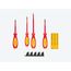 Phillips, Slotted, Square Insulated Screwdriver Set w/ Black Modular Organizers, 4-Piece (#2, 5.5 - 6.5mm, #2)