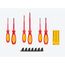 Phillips, Slotted, Square Insulated Screwdriver Set w/ Black Modular Organizers, 6-Piece (#1 - #2, 5.5 - 6.5mm, #1 - #2)
