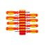 Phillips, Slotted, Square Insulated Screwdriver Set w/ Red Modular Organizers, 8-Piece (#1 - #2, 3.5 - 6.5mm, #1- #2)
