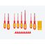 Phillips, Slotted, Square Insulated Screwdriver Set w/ Red Modular Organizers, 8-Piece (#1 - #2, 3.5 - 6.5mm, #1- #2)