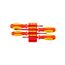 Phillips, Slotted, Square Insulated Screwdriver Set w/ Red Modular Organizers, 4-Piece (#2, 5.5 - 6.5mm, #2)