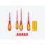 Phillips, Slotted, Square Insulated Screwdriver Set w/ Red Modular Organizers, 4-Piece (#2, 5.5 - 6.5mm, #2)