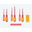 Phillips, Slotted, Square Insulated Screwdriver Set w/ Red Modular Organizers, 6-Piece (#1 - #2, 5.5 - 6.5mm, #1 - #2)