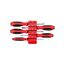 Slotted Screwdriver Set w/ Red Modular Organizers - 4" Shanks, 5-Piece (1/8"- 3/8")