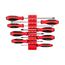 Phillips Screwdriver Set w/ Red Modular Organizers - 4", 8" Shanks, 8-Piece (#0 - #4)