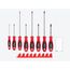 Phillips Screwdriver Set w/ Red Modular Organizers - 4", 8" Shanks, 8-Piece (#0 - #4)