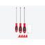 Phillips Screwdriver Set w/ Red Modular Organizers - 8" Shanks, 3-Piece (#1 - #3)