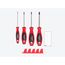 Phillips Screwdriver Set w/ Red Modular Organizers - 4" Shanks, 4-Piece (#0  - #3)