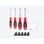 Square Screwdriver Set w/ Black Modular Organizers - 4" Shanks, 4-Piece (#0 - #3)
