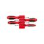Square Screwdriver Set w/ Red Modular Organizers - 4" Shanks, 4-Piece (#0 - #3)