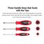 Slotted Screwdriver Set - 4" Shanks, 6-Piece (3 - 8mm)
