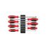 Slotted Screwdriver Set w/ Black Modular Organizers - 8" Shanks, 7-Piece (4 - 14mm)