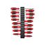 Slotted Screwdriver Set w/ Black Modular Organizers - 4", 8" Shanks, 16-Piece (3 - 14mm)