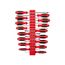 Slotted Screwdriver Set w/ Red Modular Organizers - 4", 8" Shanks, 16-Piece (3 - 14mm)
