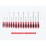 Slotted Screwdriver Set w/ Red Modular Organizers - 4", 8" Shanks, 16-Piece (3 - 14mm)