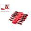 Torx Screwdriver Set w/ Red Modular Organizers - 4" Shanks, 12-Piece (T6 - T45)