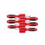 Torx Screwdriver Set w/ Red Modular Organizers - 4" Shanks, 6-Piece (T10 - T30)