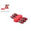 Torx Screwdriver Set w/ Red Modular Organizers - 4" Shanks, 6-Piece (T10 - T30)