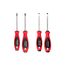 Phillips and Slotted Screwdriver Set - 4" Shanks, 4-Piece (#1 - #2, 3/16"- 1/4")