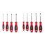 Phillips and Slotted Screwdriver Set - 4" Shanks, 9-Piece (#0 - #3, 1/8"- 3/8")