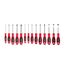 Phillips and Slotted Screwdriver Set - 4" Shanks, 14-Piece (#0 - #4, 3 - 14mm)