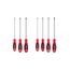 Phillips and Slotted Screwdriver Set - 8" Shanks, 7-Piece (#1 - #3, 4 - 8mm)