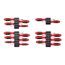 Phillips, Slotted, Torx, Square Screwdriver Set w/ Black Modular Organizers - 4" Shanks, 18-Piece (#0 - #3, 3 - 8mm, T10 - T30, #1 - #2)