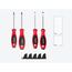 Phillips and Slotted Screwdriver Set w/ Black Modular Organizers - 4" Shanks, 4-Piece (#1 - #2, 3/16"- 1/4")