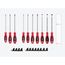 Phillips and Slotted Screwdriver Set w/ Black Modular Organizers - 8" Shanks, 10-Piece (#1 - #3, 4 - 14mm)