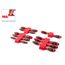 Phillips, Slotted, Torx, Square Screwdriver Set w/ Red Modular Organizers - 4" Shanks, 18-Piece (#0 - #3, 3 - 8mm, T10 - T30, #1 - #2)