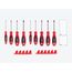 Phillips and Slotted Screwdriver Set w/ Red Modular Organizers - 4" Shanks, 9-Piece (#0 - #3, 1/8"- 3/8")