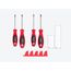 Phillips and Slotted Screwdriver Set w/ Red Modular Organizers - 4" Shanks, 4-Piece (#1 - #2, 5.5 - 6.5mm)
