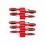 Phillips and Slotted Screwdriver Set w/ Red Modular Organizers - 4" Shanks, 10-Piece (#0 - #3, 3 - 8mm)