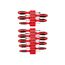 Phillips and Slotted Screwdriver Set w/ Red Modular Organizers - 4" Shanks, 14-Piece (#0 - #4, 3 - 14mm)