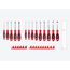Phillips and Slotted Screwdriver Set w/ Red Modular Organizers - 4" Shanks, 14-Piece (#0 - #4, 3 - 14mm)