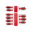Phillips and Slotted Screwdriver Set w/ Red Modular Organizers - 8" Shanks, 10-Piece ( #1 - #3, 4 - 14mm)