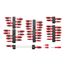 Phillips, Slotted, Torx, Square Screwdriver Set w/ Black Modular Organizers - 4", 8", 18" Shanks (54-Piece)