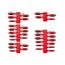 Phillips, Slotted, Torx, Square Screwdriver Set w/ Red Modular Organizers - 4" Shanks (35-Piece)