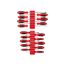 Phillips and Slotted Screwdriver Set w/ Red Modular Organizers - 4", 8" Shanks, 17-Piece (#0 - #3, 3 - 8mm)