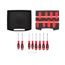 Square and Torx Screwdriver Set w/ Open Top Drawer and Rack - 4" Shanks, 8-Piece (T10 - T30, #1 - #2)