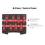 Square and Torx Screwdriver Set w/ Open Top Drawer and Rack - 4" Shanks, 8-Piece (T10 - T30, #1 - #2)