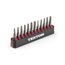 4mm Tamper Star and Triangle Bit Set w/ Rail, 12-Piece (TR6 - TR20, TA14 - TA27)