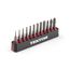 4mm Hex and Pozidriv Bit Set w/ Rail, 12-Piece (0.7 - 4mm, PZ0 - PZ2)