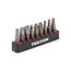 1/4" Phillips, Slotted, Square Bit Set with Rail, 9-Piece (#1-#3, 3/16-5/16", S1-S3)