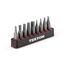 1/4" Clutch and Spanner Security Bit Set with Rail, 9-Piece (1/8-1/4", #4-#10)