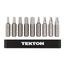 1/4" Clutch and Spanner Security Bit Set with Rail, 9-Piece (1/8-1/4", #4-#10)