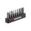 1/4" Bicycle Bit Set with Rail, 9-Piece (#2, 3/16", T25, 2-6mm)