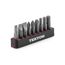 1/4" Hex, Phillips, Slotted Bit Set w/ Rail (9-Piece)