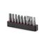 1/4" Hex, Phillips, Slotted Bit Set w/ Rail (9-Piece)